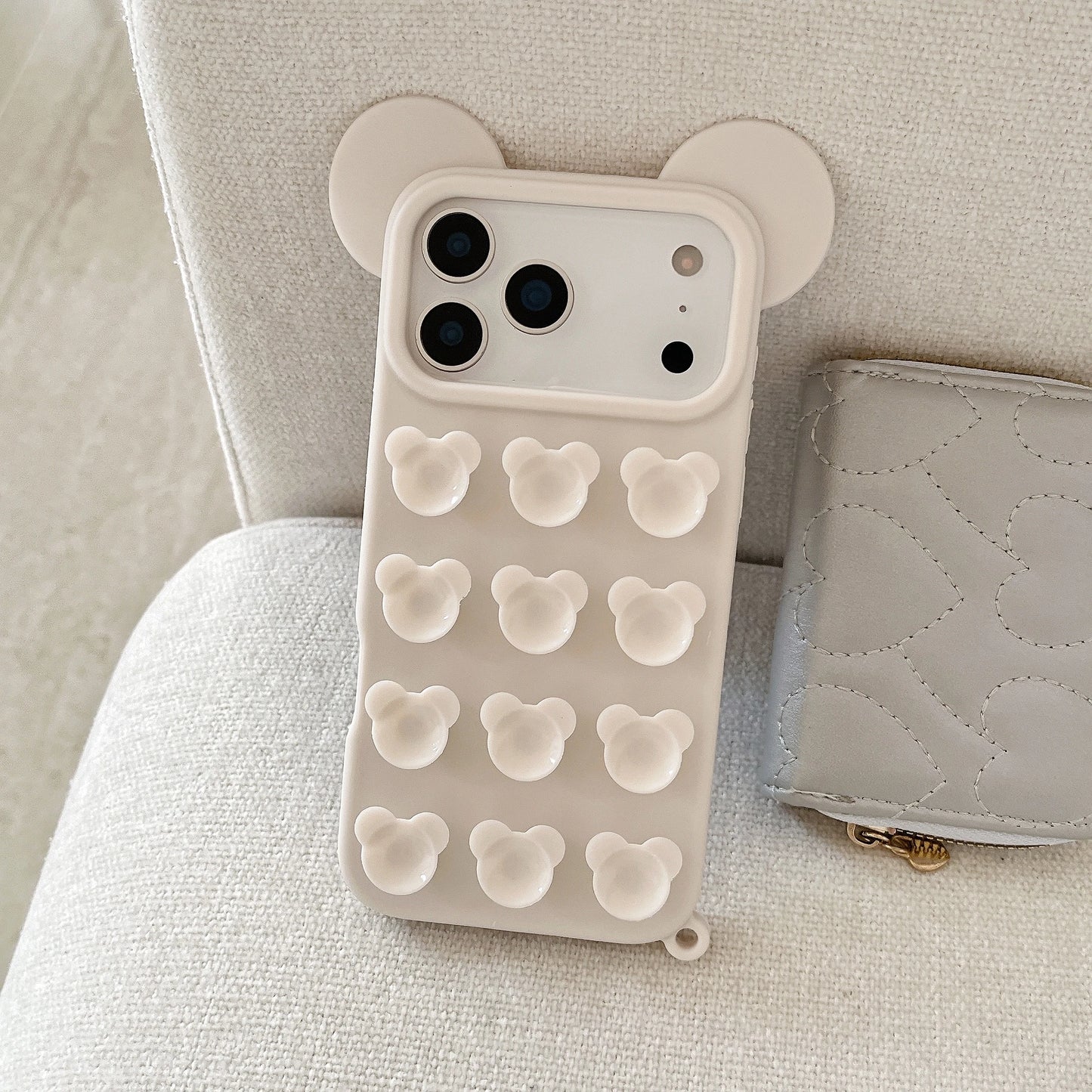 【ベアポップ】くまみみ × ポップバブル スマホケース｜iPhone対応 #240811