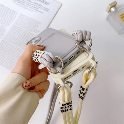 ショルダーストラップ付き カード収納ポケット シリコン iPhoneケース｜#260129