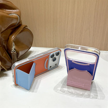 【折りたたみスタンド 】カラフルバイカラー スマホケース｜iPhone対応 #240621