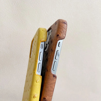 【オース風レザー】型押し PUレザー シンプルスマホケース｜iPhone対応 #240922