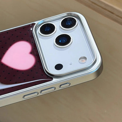 【トリプルハート】ハートモチーフ×揺れチャーム スマホケース｜iPhone対応 #240620