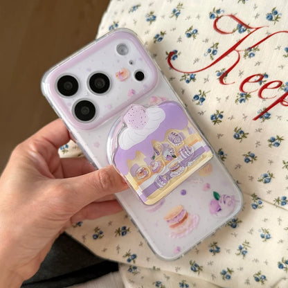 Magnet内蔵 スイーツ ケーキデザイン グリップ付き 韓国 かわいい｜iPhoneケース #260512