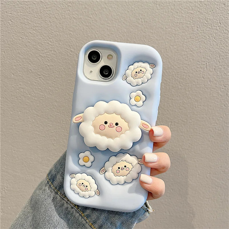 【ひつじモチーフ】立体 iPhoneケース トレンド・キュート おしゃれ アニマル PCA #261206