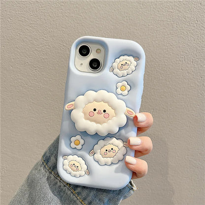 【ひつじモチーフ】立体 iPhoneケース トレンド・キュート おしゃれ アニマル PCA #261206