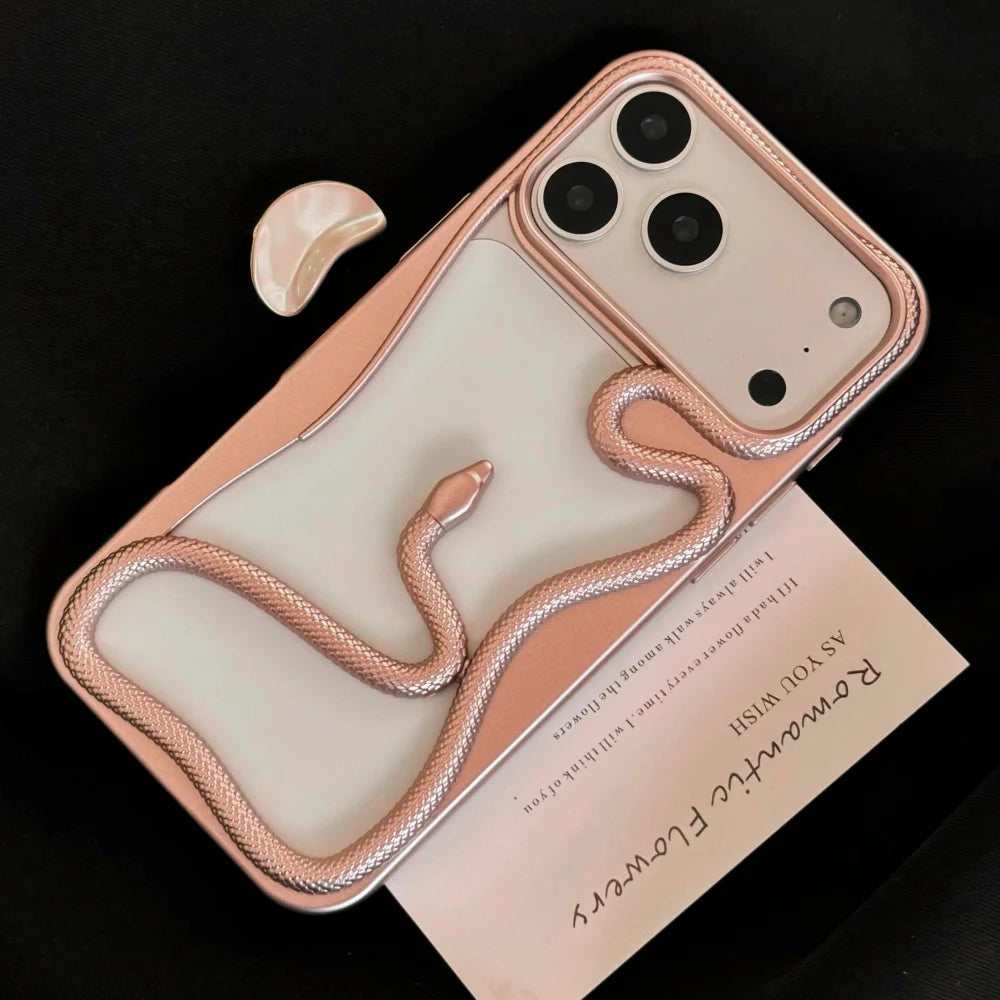 蛇 スネークモチーフ iPhoneケース｜立体デザインフレーム #240326