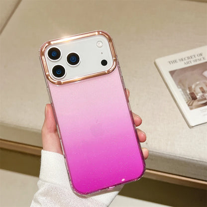 【グラデーションシリーズ】ラメ入りクリアフレーム スマホケース｜iPhone対応 #251127