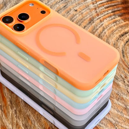 Magnet内蔵 マットカラー 半透明 iPhoneケース｜耐衝撃 #240421
