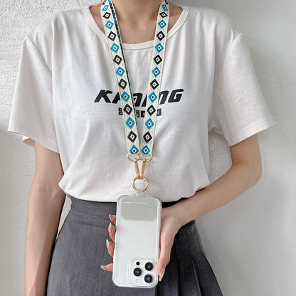スマホショルダーストラップ｜刺繍デザイン スマホストラップ 長さ調整可能 #260403
