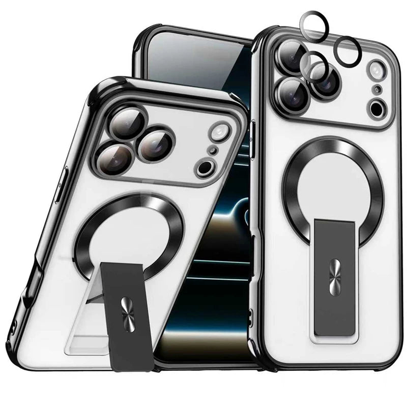 クリア スタンド付き iPhoneケース｜シンプル透明ケース・耐衝撃 #230811