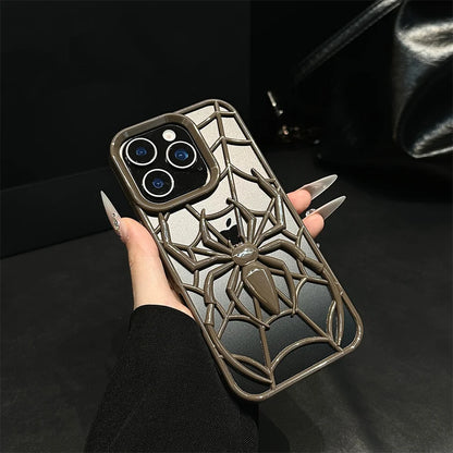 蜘蛛 スパイダーデザイン 立体フレーム iPhoneケース｜クモモチーフ デザインケース #240117