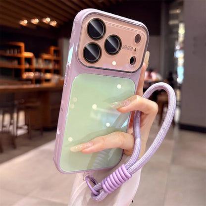 コントラストカラー ストラップ付き 光沢 iPhoneケース（耐衝撃 / カメラ保護）#261077
