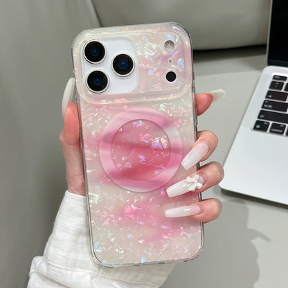 オーロラシェル風 グラデーション iPhoneケース｜マグネット内蔵 #231229