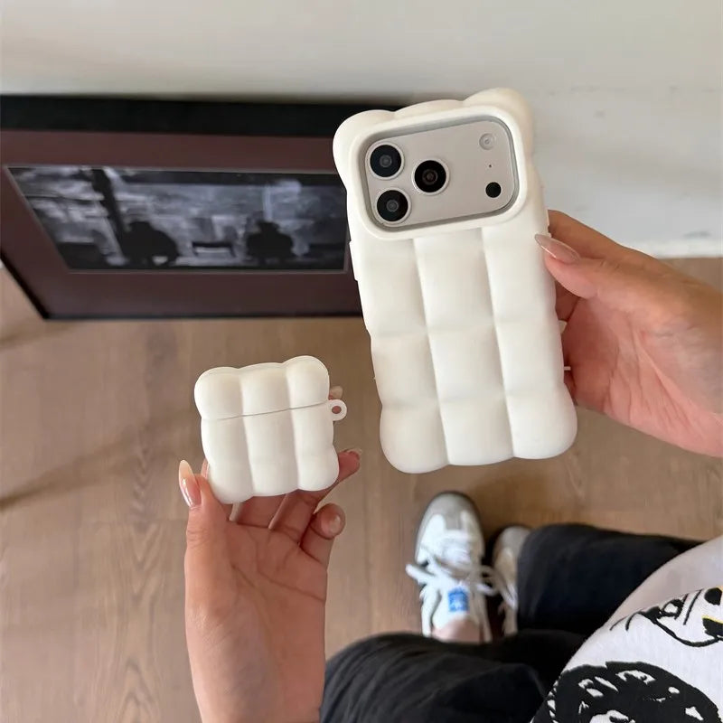 ぷっくり立体デザイン iPhoneケース 全3色 ポップ・パステル・キュート #261149