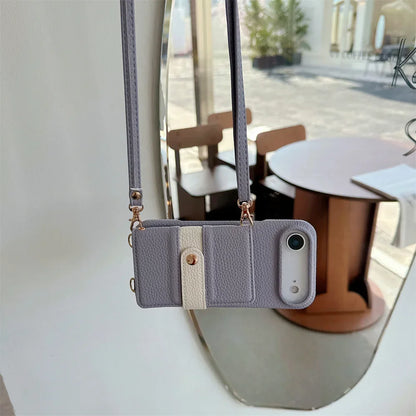 【カードポケットシリーズ】ストラップ付き 多機能PUレザー スマホケース｜iPhone対応 #251212