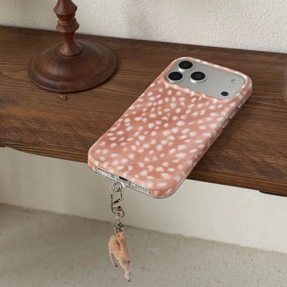 【ピンクバンビ】Banbi 鹿柄 チャーム付き スマホケース｜iPhone対応 #240614