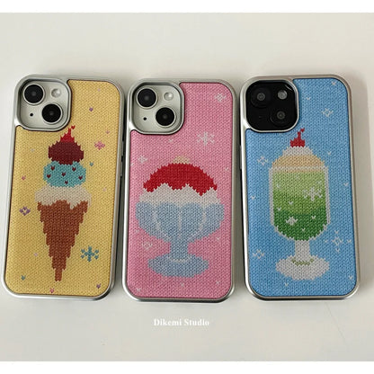 アイス かき氷 クリームソーダ スイーツデザイン iPhoneケース｜ガーリー・レトロポップ #260080