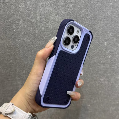 グリップデザイン 耐衝撃 iPhoneケース｜滑り止めバックパネル #240107