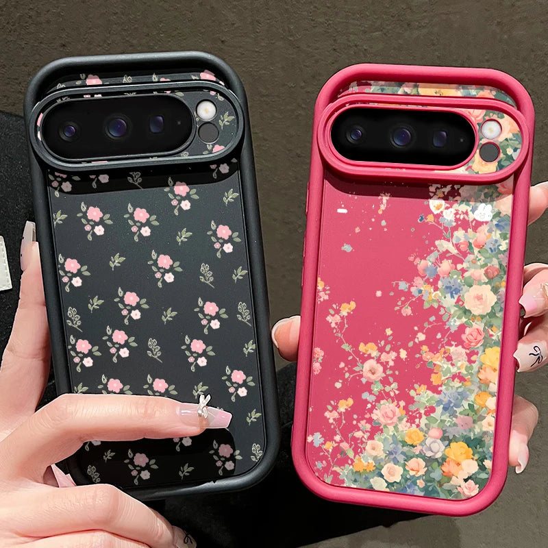【Google Pixel対応】ボタニカルフラワー スマホケース（全5色）大人かわいい・レトロガーリー #261161