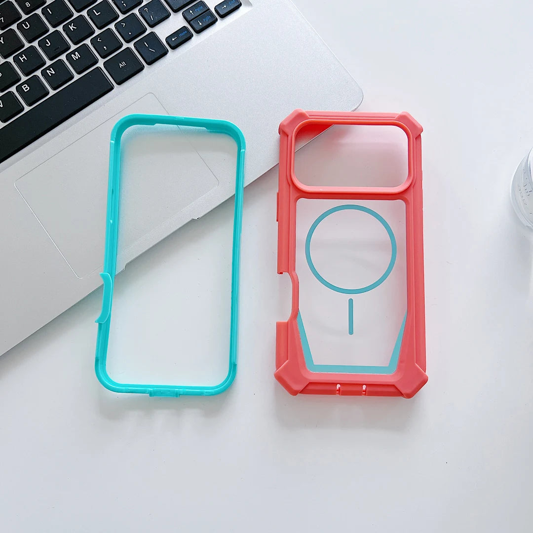 Magnet対応 iPhoneケース｜耐衝撃フレーム・クリアデザイン #240524