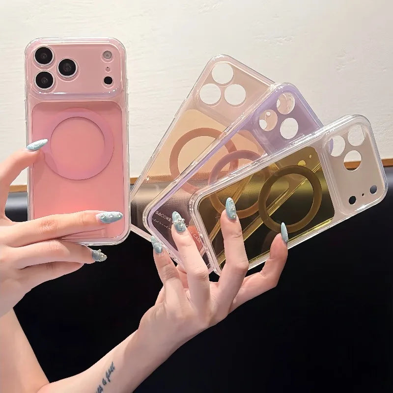 ツートン カラークリア Magnet内蔵 iPhoneケース｜淡色ニュアンス・透明感 #261258
