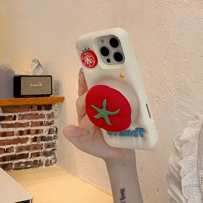 【フルーツシリーズ】立体トマトデザイン ポップ3D スマホケース｜iPhone対応 #250830