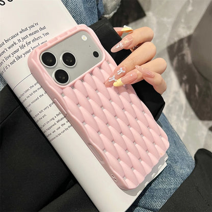 立体編み込みテクスチャー マットカラー iPhoneケース｜スポーティ #260041