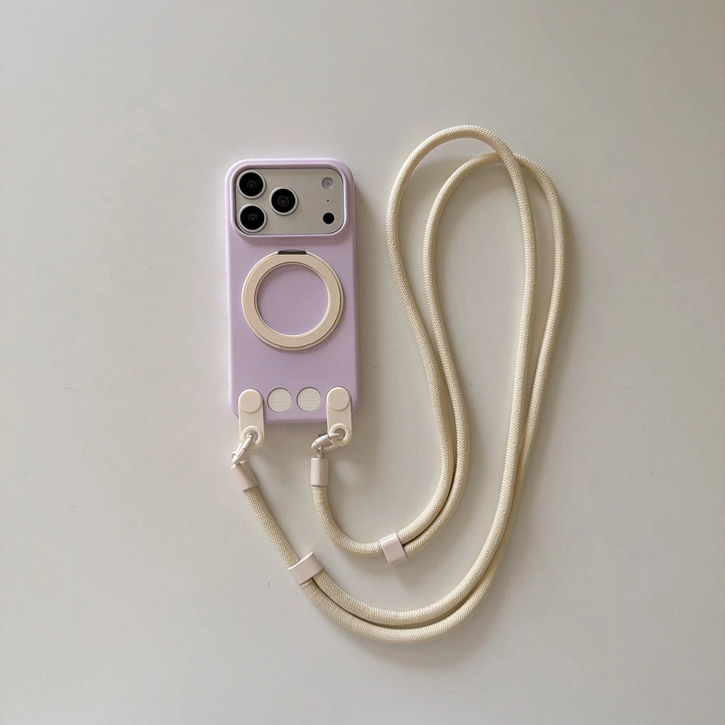 パステルカラー シリコン製 iPhoneケース ストラップ付き 全6色 韓国風・くすみカラー・ナチュラル #261108