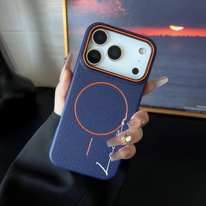 【カスタムシリーズ】Magnet内蔵 名入れ 高級レザー調 スマホケース｜iPhone対応 #240715