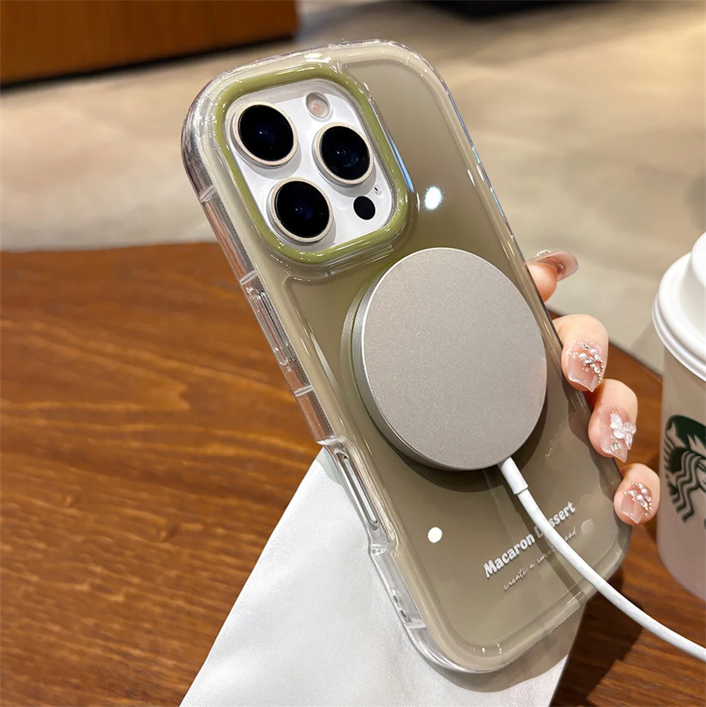 【Magnet内蔵】ふんわりチーク 滲み グラデデザイン パステルカラー｜iPhone対応 #260125