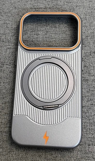 【Magsafe対応】耐衝撃 マット 超薄型 回転式メタルリングスタンド スマホケース｜iPhone対応 #250306