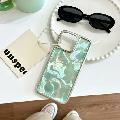 【マーメイドシリーズ】水面パール調 グラデーション 光沢デザイン スマホケース｜iPhone対応 #251222