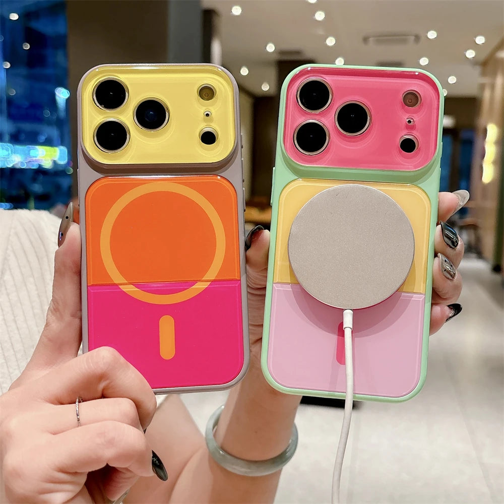 マグネット内蔵 カラフルiPhoneケース (全8色) ビビッド・プレイフル  #261239