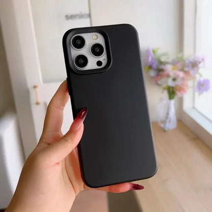 【パステルカラーシリーズ】シンプル無地 マットソフト スマホケース｜iPhone対応 #250826