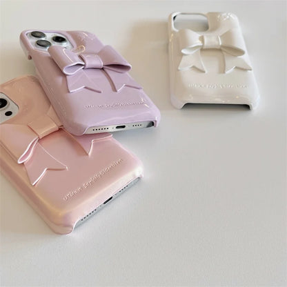 【艶めく光沢×立体リボン】大人ガーリーな3Dデザインケース｜iPhone対応 #250508