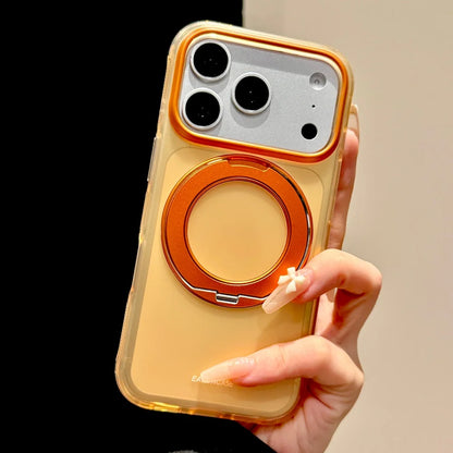 ネオン パステル バイカラー iPhoneケース｜360度回転 リングスタンド付き・ポップカラー #230912