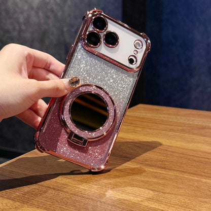 【グリッターシリーズ】キラキララメ＆リングスタンド付き 高級感スマホケース｜iPhone対応 #251119