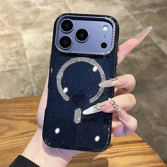 ビジューリング グリッターケース｜キラキラ×リング一体型iPhoneケース #240403