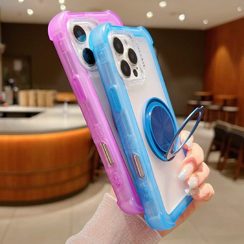 リング付き iPhoneケース｜クリアタイプ・スタンド対応 #240521