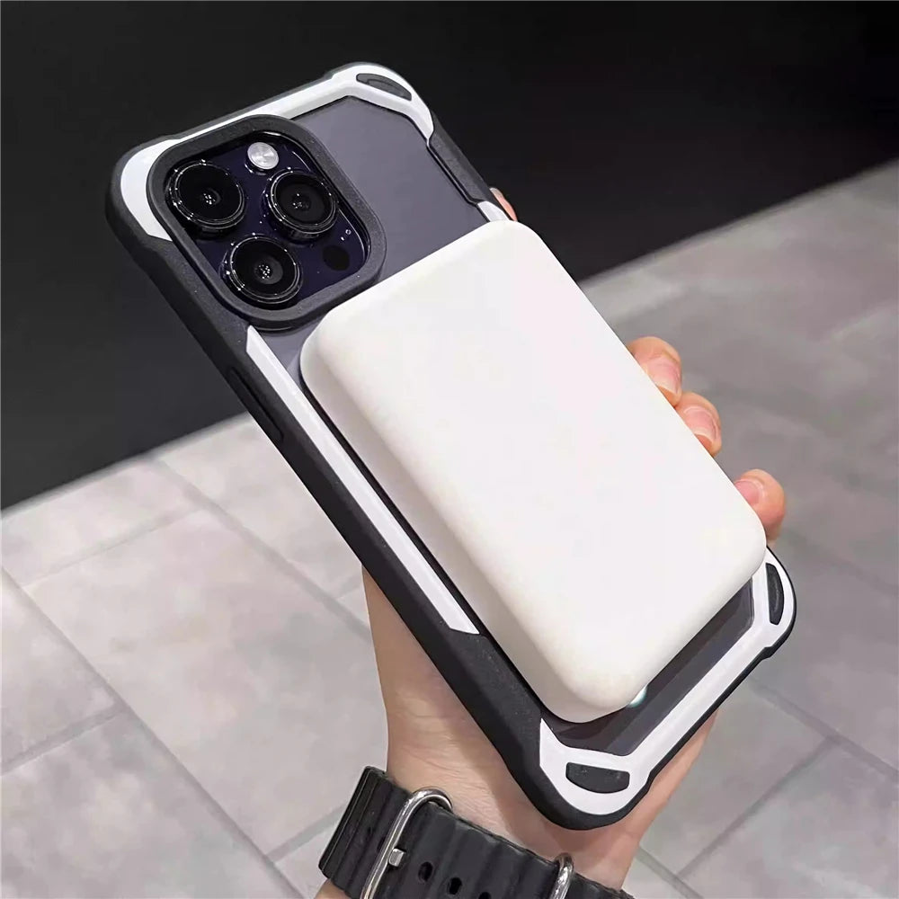 Magnet内蔵 耐衝撃クリア iPhoneケース｜透明バック #240106