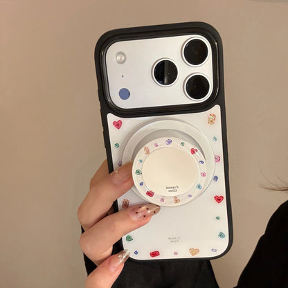 【ジュエルドット】iPhoneケース Magnetグリップ付き ｜キラキラ・上品ガーリー #231022