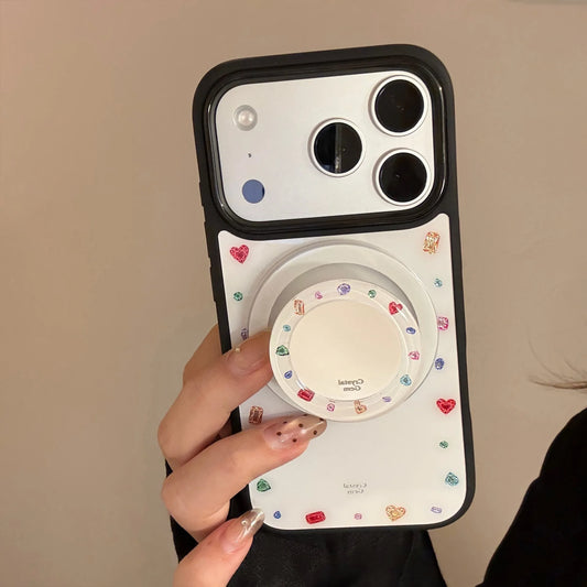 ジュエルドット Magnetグリップ付き iPhoneケース｜キラキラ・上品ガーリー #231022