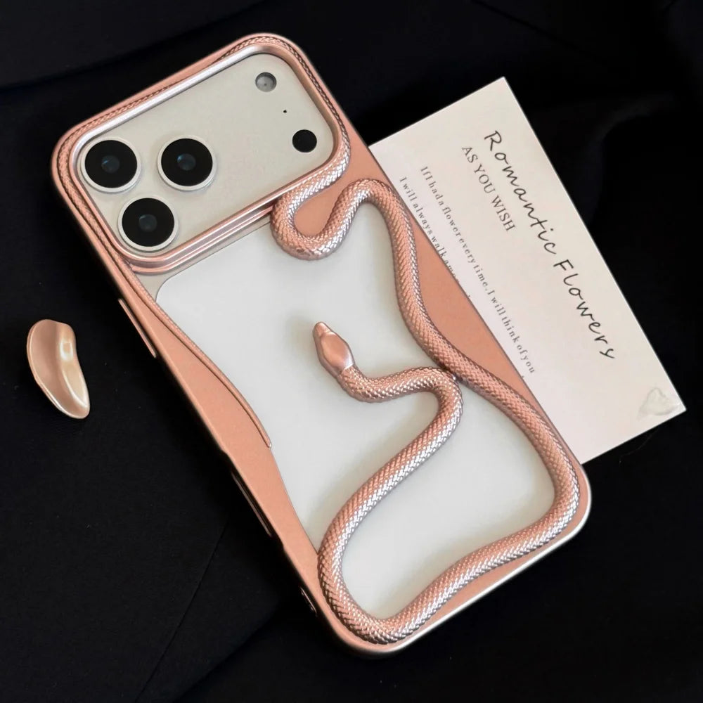 蛇 スネークモチーフ iPhoneケース｜立体デザインフレーム #240326