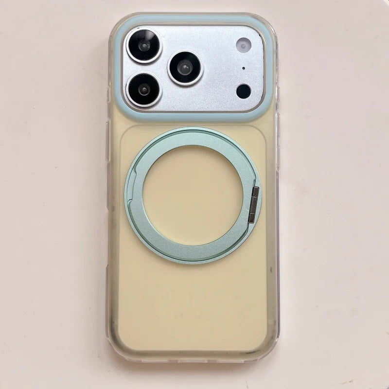【パステル】バイカラー 360度回転 リングスタンド iPhoneケース｜淡色・マット PCA #261290