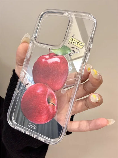 フルーツデザイン クリア iPhoneケース｜スイカ・梨・チェリー #260079