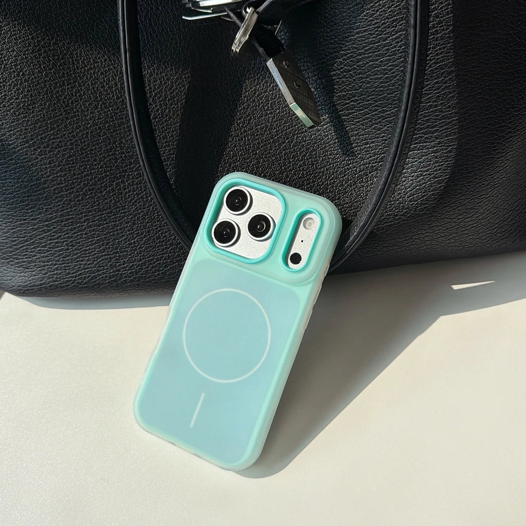 パステル マットカラー iPhoneケース｜マグネット内蔵・シンプルデザイン #231222