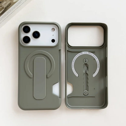 【Magnet内蔵】スライド式 シリコンベルト付き シンプルマット iPhoneケース #260128