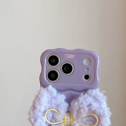 もこもこリボン パステルカラー iPhoneケース #240505