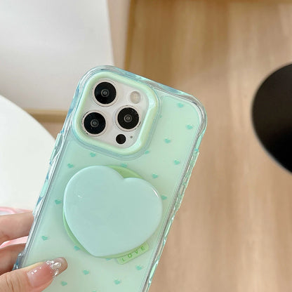 【ハートスタンド付き】クリアスマホケース｜iPhone対応 #250501