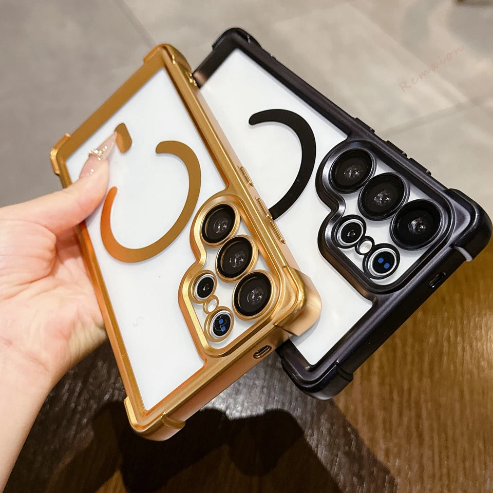 【Galaxy対応】マグネット内蔵 マット加工 耐衝撃ケース 全7色 おしゃれ スマホケース #261101