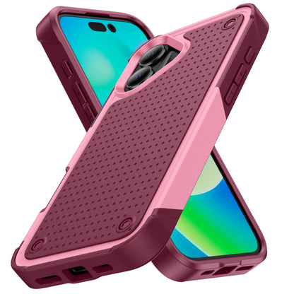 グリップデザイン 耐衝撃 iPhoneケース｜滑り止めバックパネル #240107